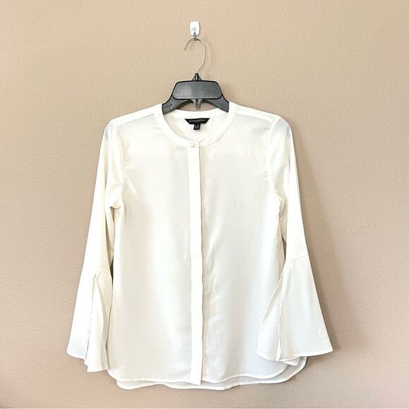 Banana Republic Split Bell Sleeve Button Up Blouse - Picture 1 of 7